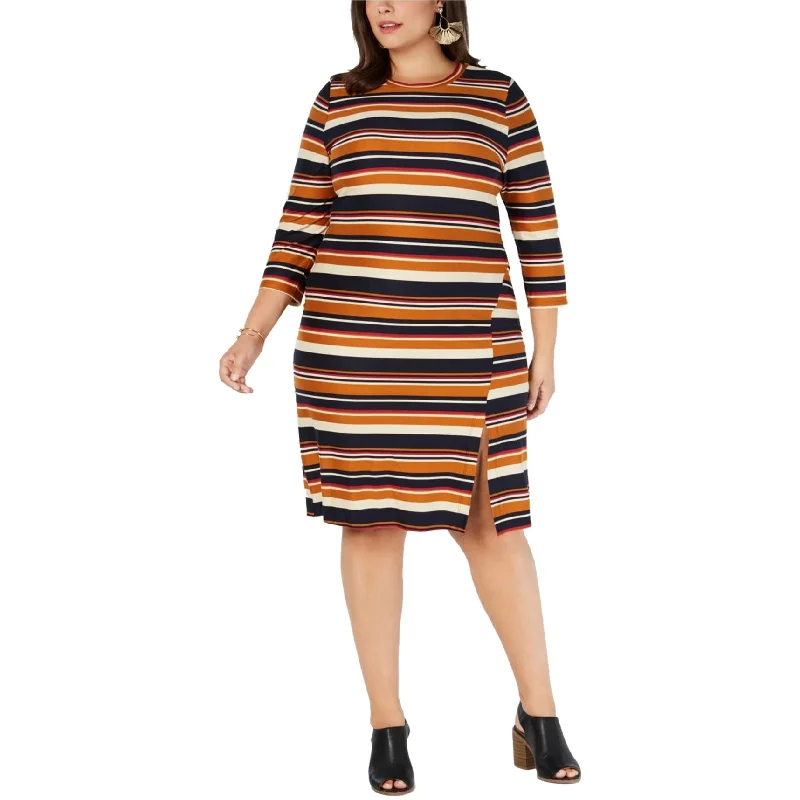 Discount Store Monteau Womens Striped Sheath Dress, Multicoloured, 2X