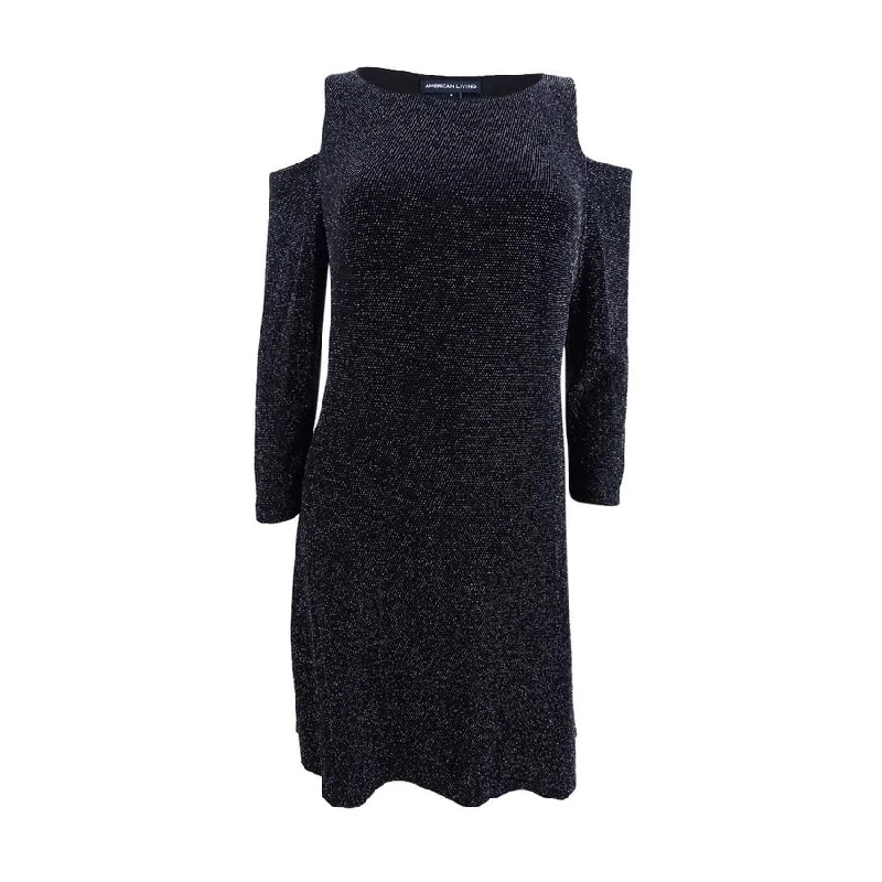 Women's Party Outfit American Living Women's Velvet Cutout-Shoulder Dress