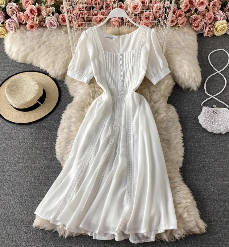Women's Night-Out Clothes Cute chiffon lace dress A line dress  816