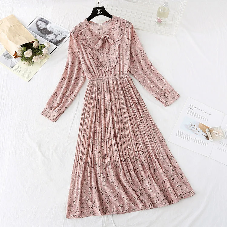 Laid-Back Elegance Broken flower fairy super xiansen Department Vintage Art dress  4040