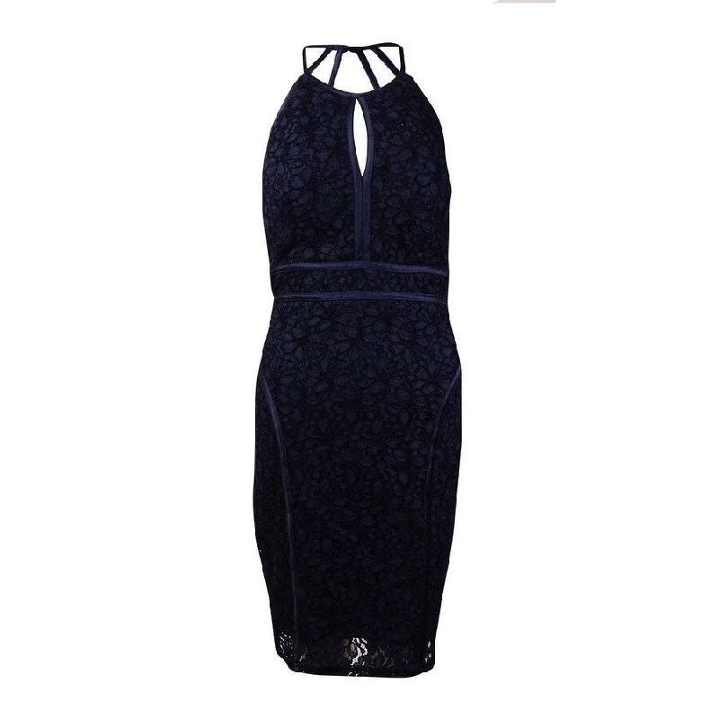 Clothing Online Xscape Women's Keyhole Lace Halter Dress