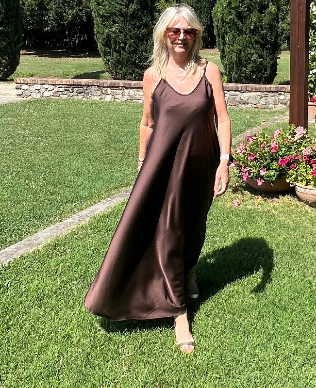 Women's Office Outfit Florentine Maxi dress Chocolate
