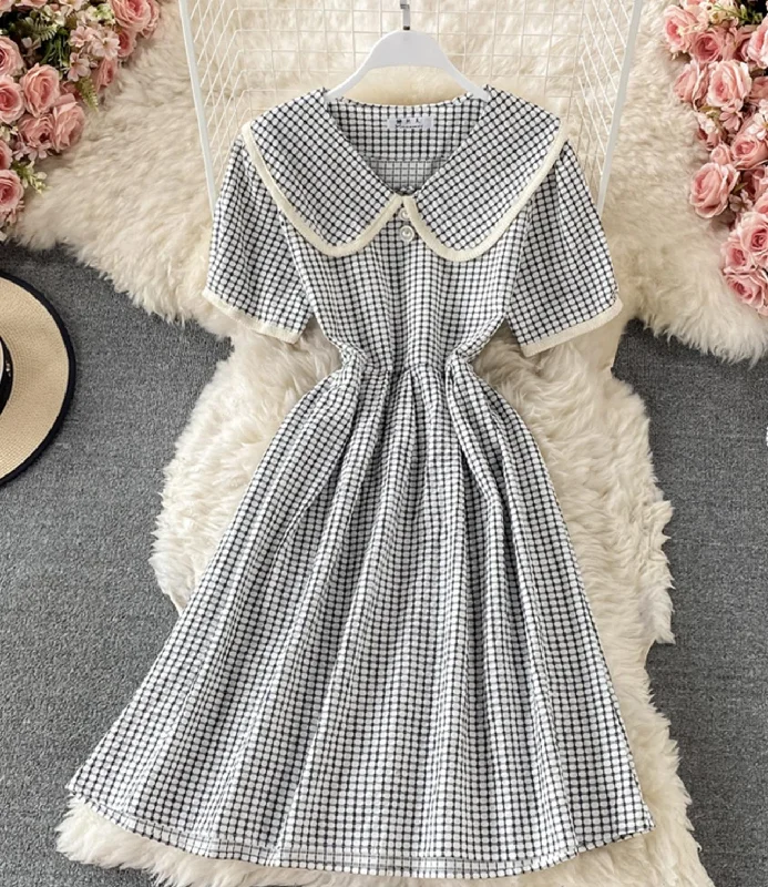 Affordable Women's Clothing Sweet A line short dress fashion dress  655