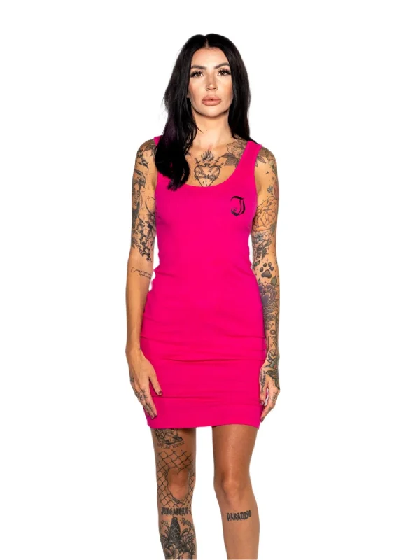 Women's Chic Outerwear Garments Women's Inked Dress-Pink