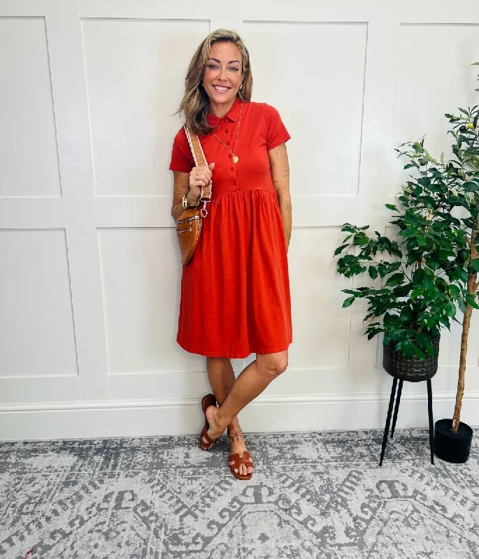 Exclusive Women's Fashion Collection Ex Seasalt Burnt Orange Jersey Wood Rush Dress