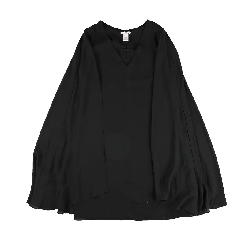 Evening Elegance bar III Womens Cape Sheath Dress, Black, Medium