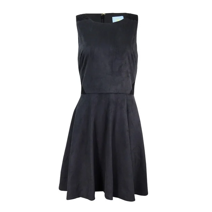 Women's Occasion Wear Clothes CeCe Women's Avery Faux-Suede Fit & Flare Dress