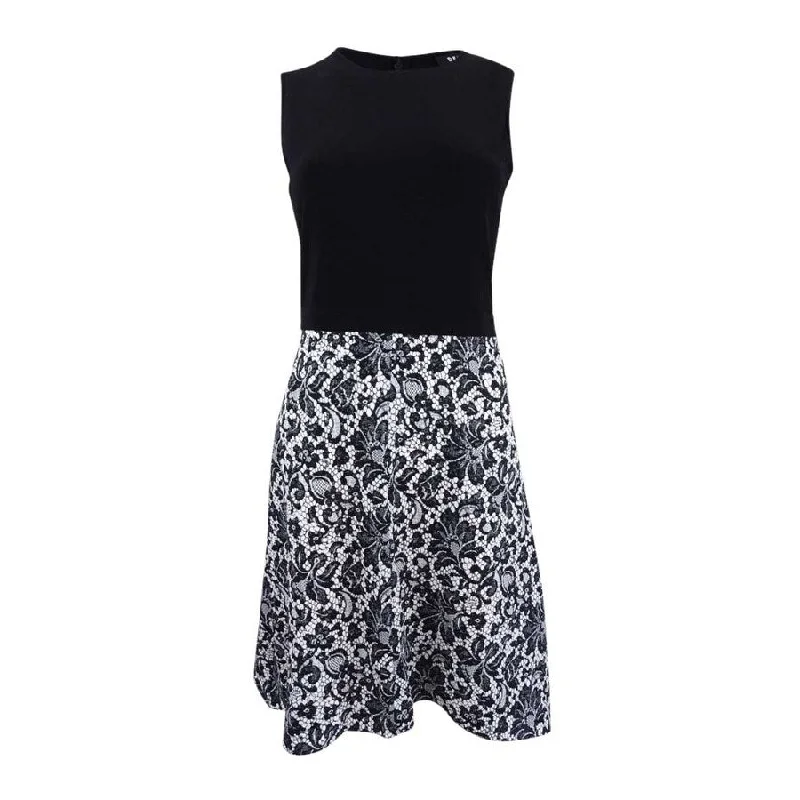 Everyday Wear DKNY Women's Lace Print Combo Dress