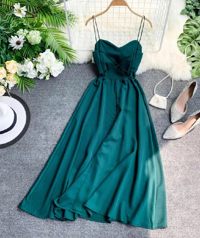 Holiday Gift Guide Sale Cute A line chiffon backless dress fashion girl dress  987