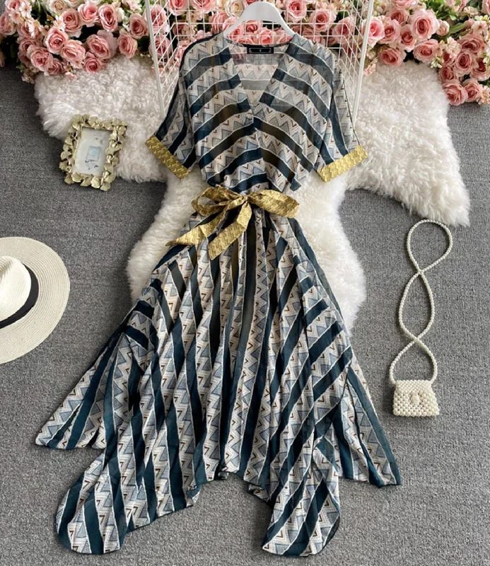 Casual Clothing For Women Stylish A line irregular dress  788