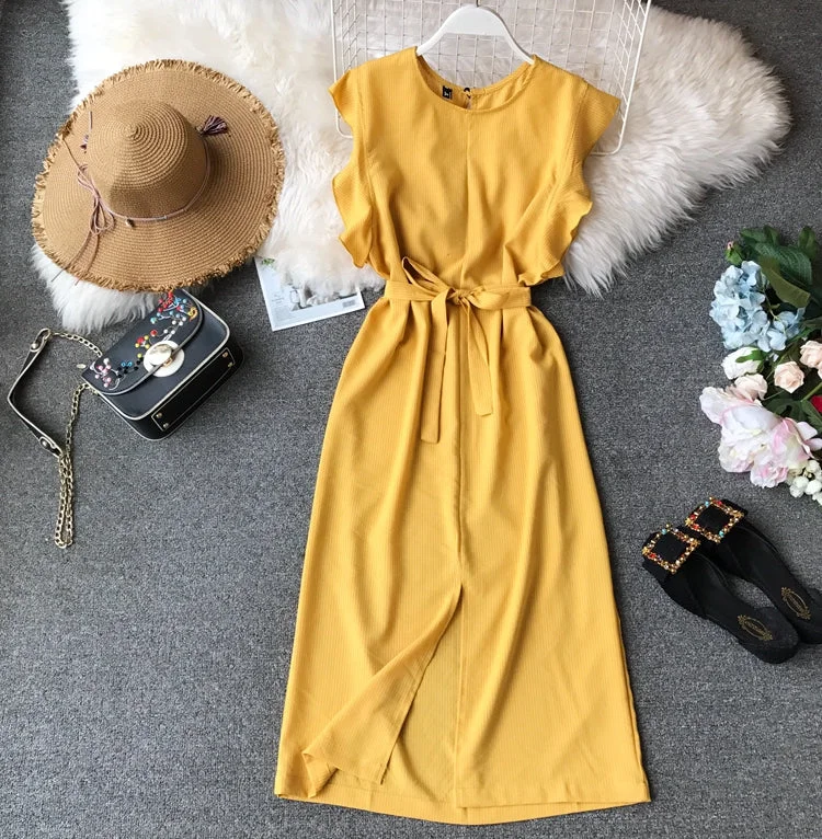 Elegant Women's Clothing Irregular slim wrap hip dress  2873