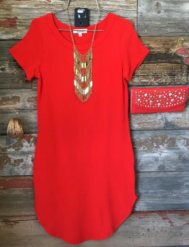 Women's Loungewear Clothes Fun in the Sun Tunic Dress: Red