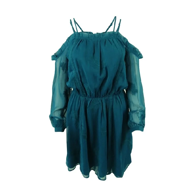 Women's Online Clothing Boutique Adelyn Rae Women's Cold-shoulder Woven Sheath Dress