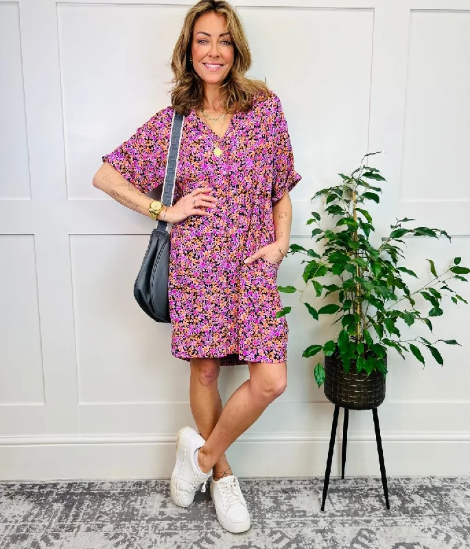 Effortless Chic for Women Ditsy Floral Shirt Dress