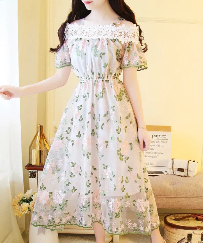 Luxury Women's Fashion Cute lace summer dress fashion dress  1112
