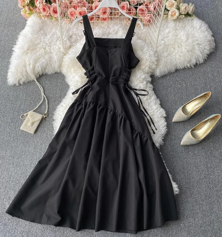 Summer Sale Black A line dress fashion dress  726