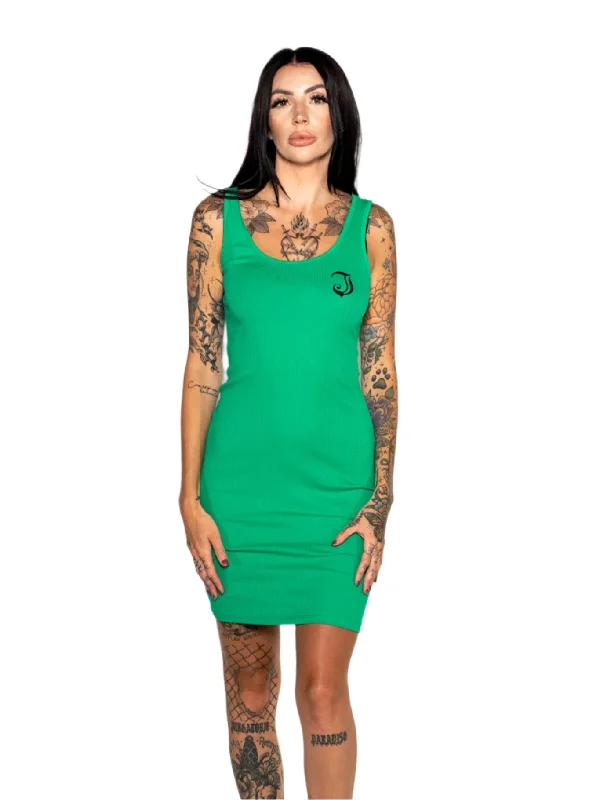 Affordable Luxury Women's Garments Women's Inked Dress-Green