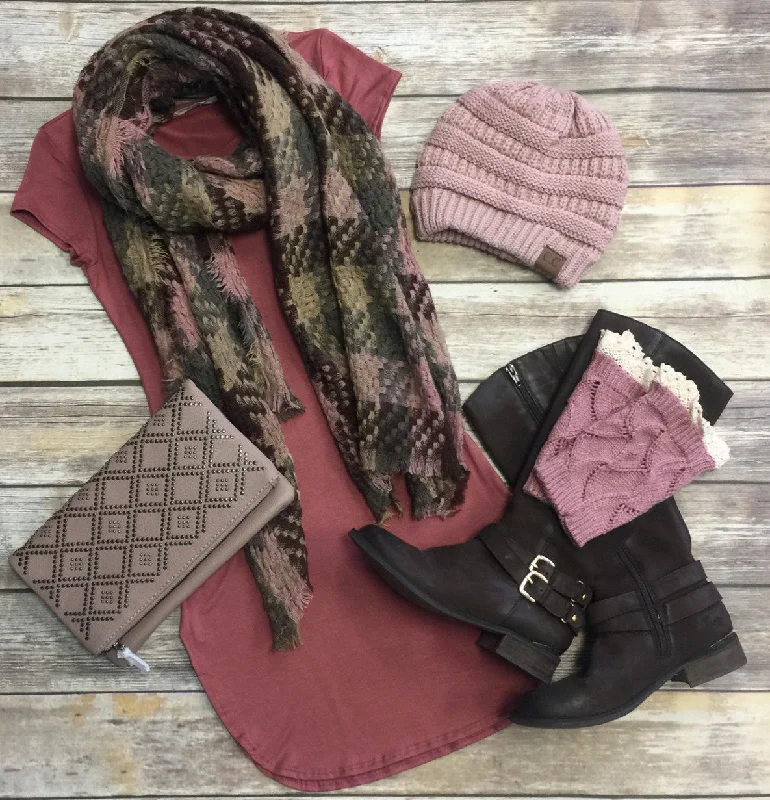 Women's Cozy Clothes Fun in the Sun Tunic Dress: Rose