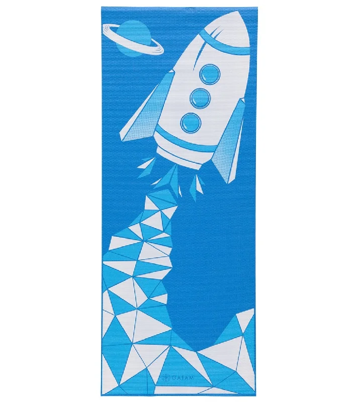 Essential Yoga Accessories Now At Special Discounts Gaiam Kids Yoga Mat Blue Rocket 60" 3mm