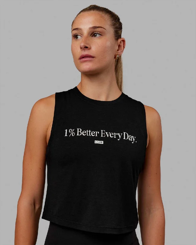 Move Freely With Premium Yoga Clothes At Great Prices 1% Better Training Tank - Black-White