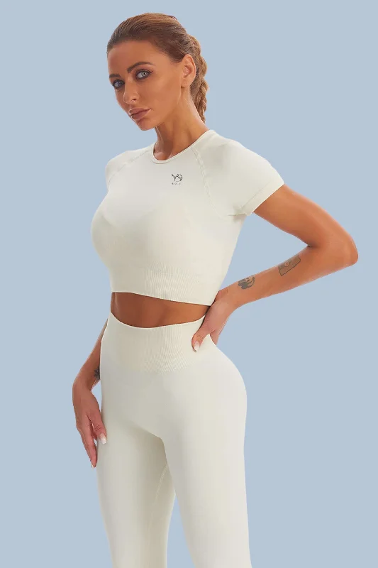 Find Your Perfect Fit With Discounted Yoga Outfits Acid Wash Seamless Short Sleeve Crop Top