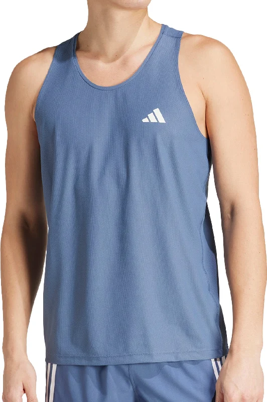 Move With Confidence In Discounted Yoga Outfits adidas Own The Run Mens Running Vest - Blue