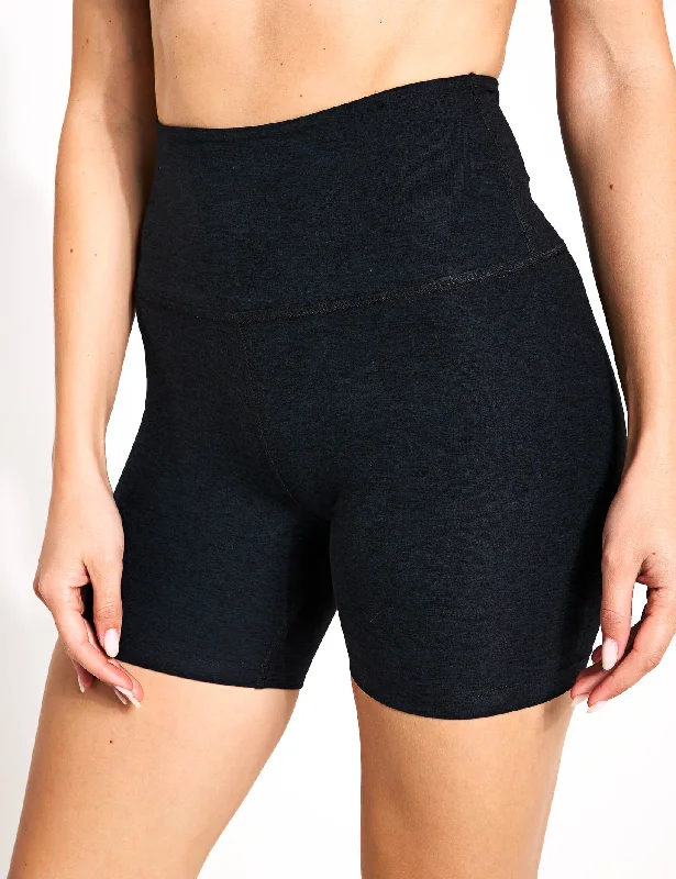 Embrace Comfort With Yoga Wear On Sale Spacedye Keep Pace 5" Biker Short - Black