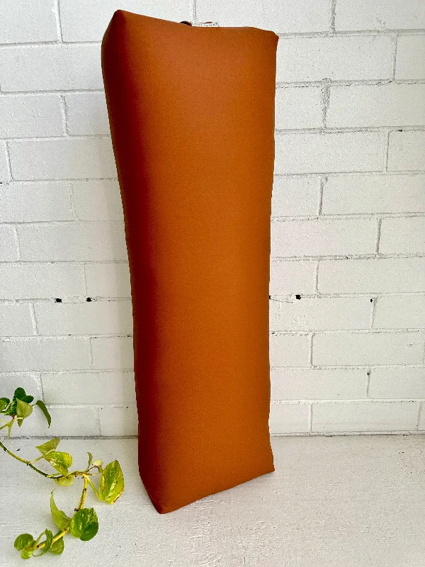 The Right Yoga Tools At The Right Price Camel Vinyl Long & Lean Bolster