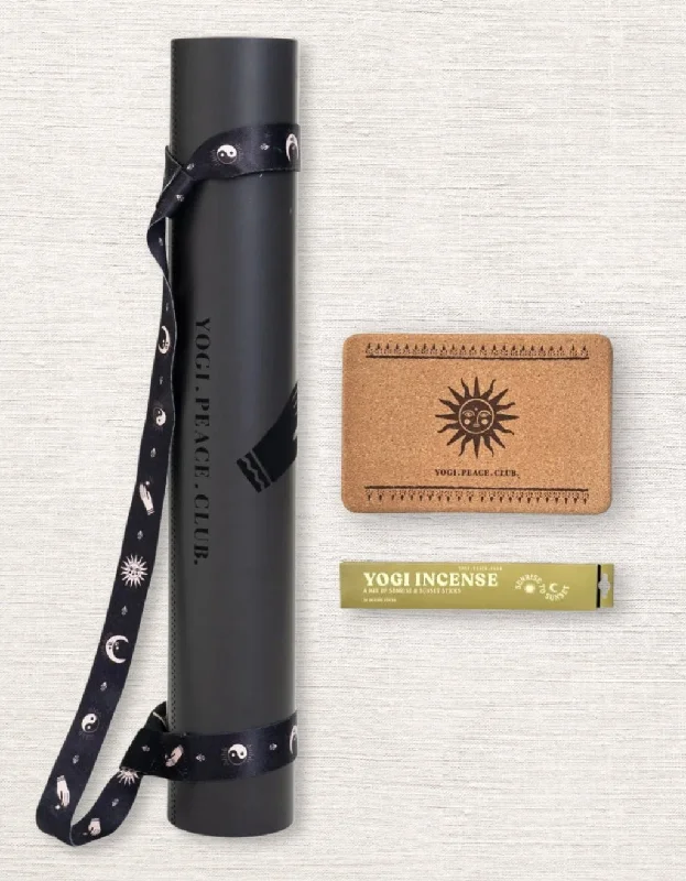 Breathe Deeper, Save Bigger On Yoga Must-Haves 5mm Yoga Pack - Black Deluxe  Yoga Mat + Block + Strap + Incense
