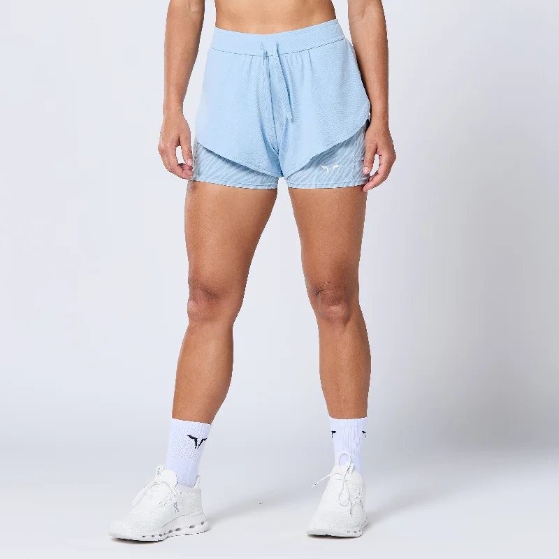 Flow Into Savings With Trendy Yoga Apparel Core Padel Shorts - Skyway Print