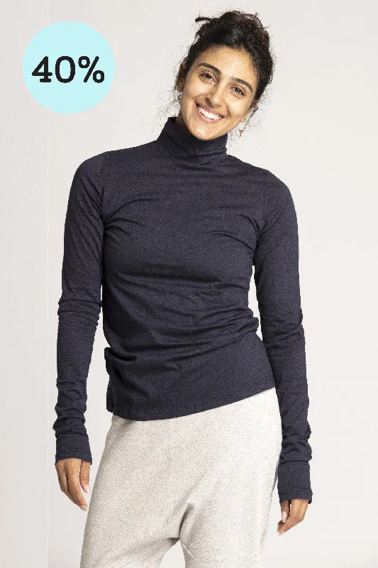 The Perfect Fit At The Perfect Price Cotton High Neck Long Sleeve Top