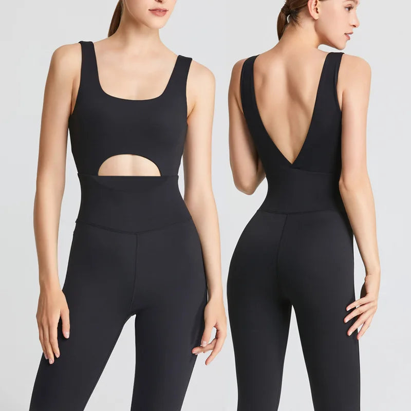 Stretch Your Limits, Not Your Wallet Cut Out Yoga Jumpsuit