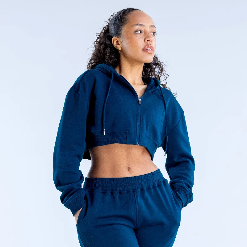 Trendy Yoga Outfits At Budget-Friendly Prices Revive Mid Weight Crop Zippy