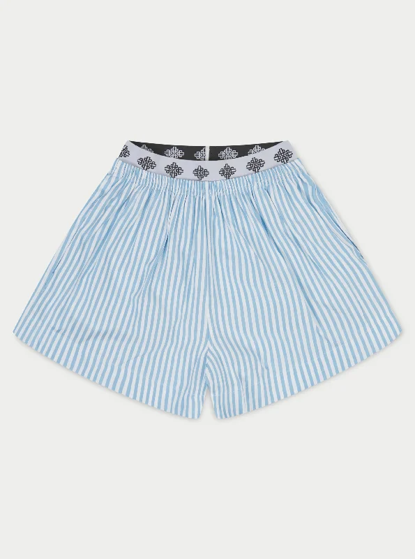 The Best Styles At The Best Prices EMBLEM STRIPE SHORTS - BLUE