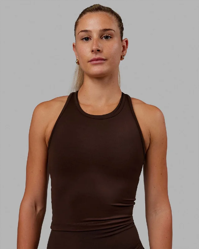 The Best Yoga Clothing At The Best Prices Flow Racerback Tank - Dark Chocolate