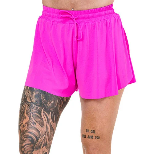 Performance Meets Savings In Our Yoga Wear Sale Flowy Shorts | Hot Pink