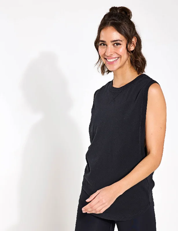 Flex Your Budget With Premium Yoga Clothing Deals Spin Tank - Washed Black