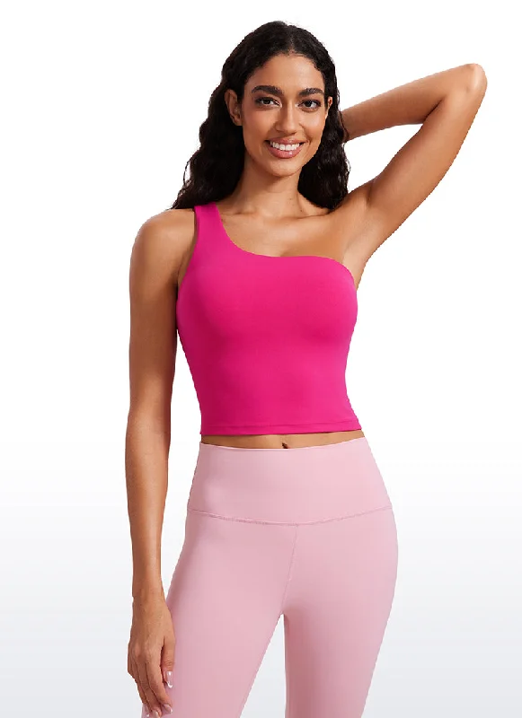 The Perfect Fit At The Perfect Price Butterluxe One Shoulder Built-in Bra Tanks