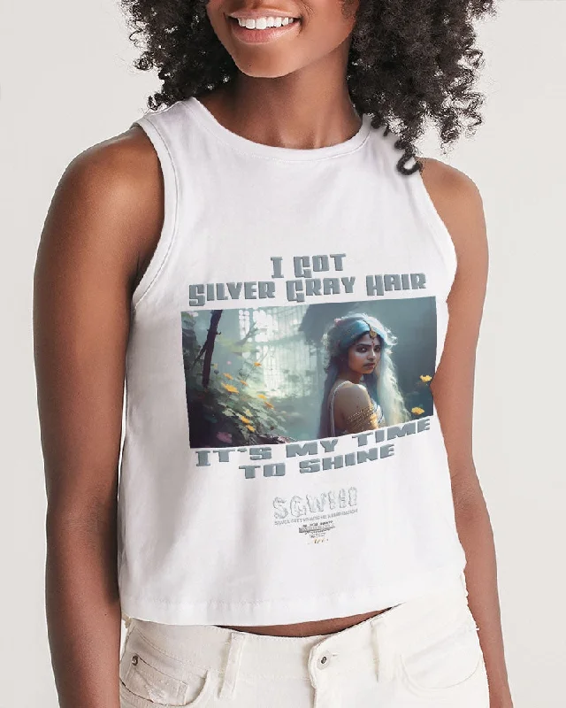 The Best Yoga Wear At The Best Prices Indian sister to shine Women's All-Over Print Cropped Tank