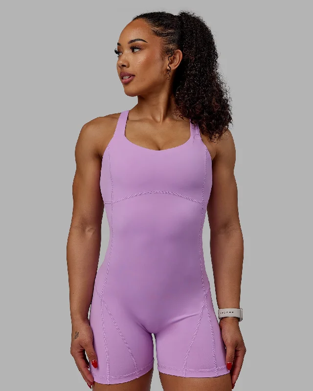 Look And Feel Your Best With Discounted Yoga Clothing Inertia Bodysuit - Light Violet
