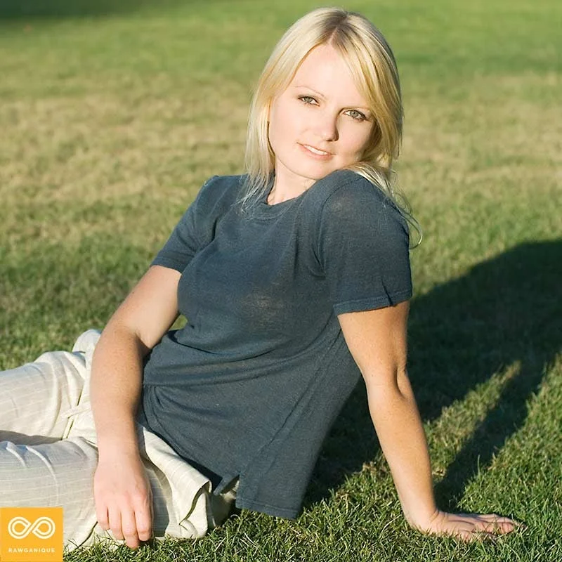 Stretch In Style With Budget-Friendly Yoga Wear ISABELLE 100% Organic Hemp Knit Tee (Closeout - Final Sale)