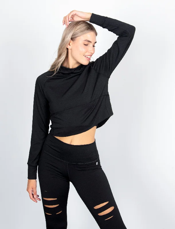 Move Freely With Premium Yoga Clothes At Great Prices LADIES FUNNEL NECK PULL-OVER