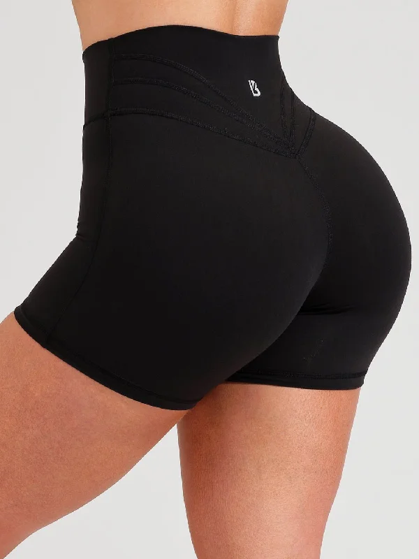 Flow In Comfort With Stylish Discounts Legacy Short 4" - Onyx Black