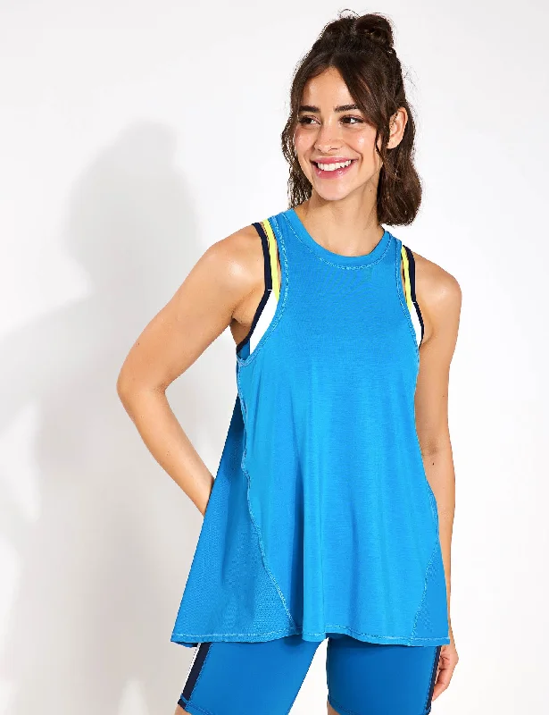 Master Every Pose With Premium Yoga Wear Deals Kendall Tank - Bright Blue