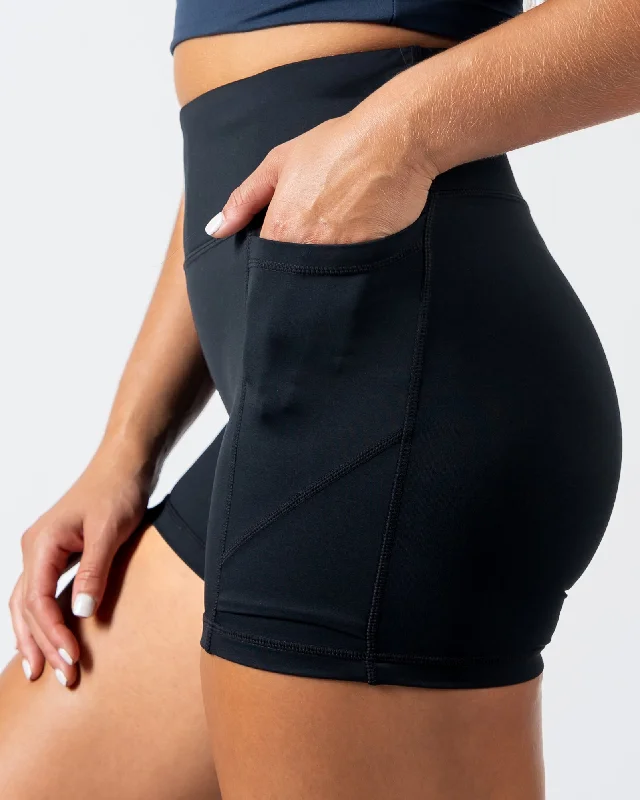 Stretch In Style With Budget-Friendly Yoga Wear Lux Baseline Shorts (Multi-Lengths) - Black