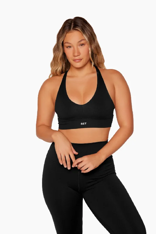 Enhance Your Flow With Stylish Yoga Wear At Great Prices LUXFORM® RACER V BRA - ONYX