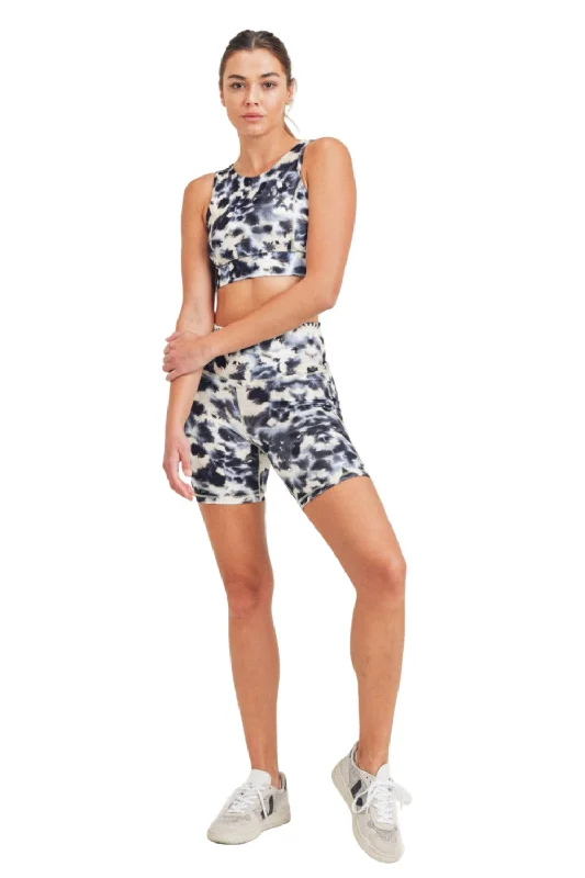Unbeatable Deals On Breathable Yoga Apparel Mono B Inkblot Kaleidoscope Highwaist Shorts APH3111 and Plus