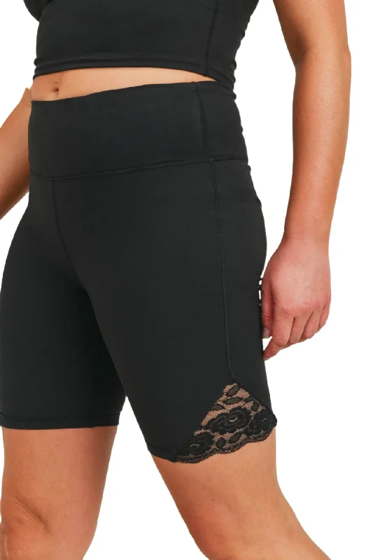 Master Every Pose With Premium Yoga Wear Deals Mono B lace inset high waist Biker Shorts  APH-A0416 and Plus