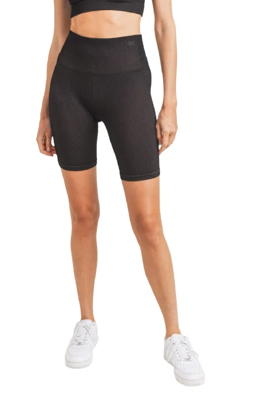 The Perfect Blend Of Comfort And Savings Mono B Rib Dry Brush Seamless High-Waisted Biker Shorts APH3040