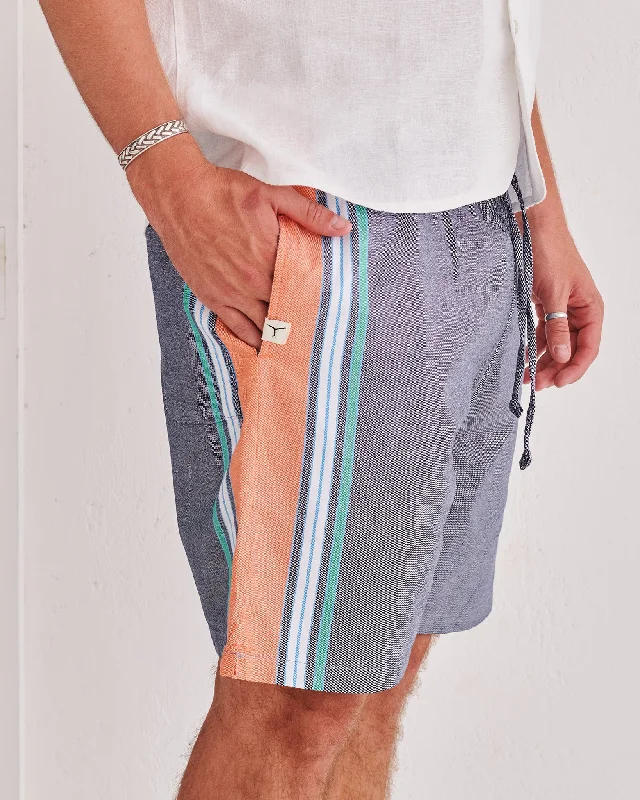 Premium Yoga Wear At Special Discounts Navy and Orange Classic Shorts